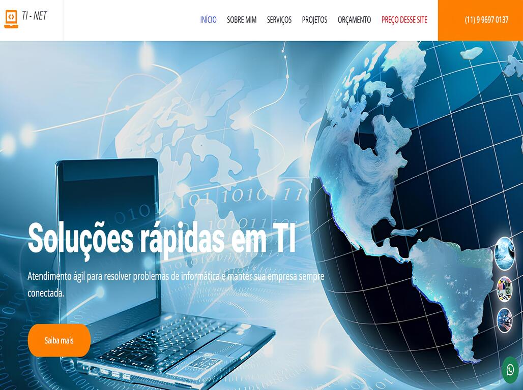 Site para tecnologia da informa��o