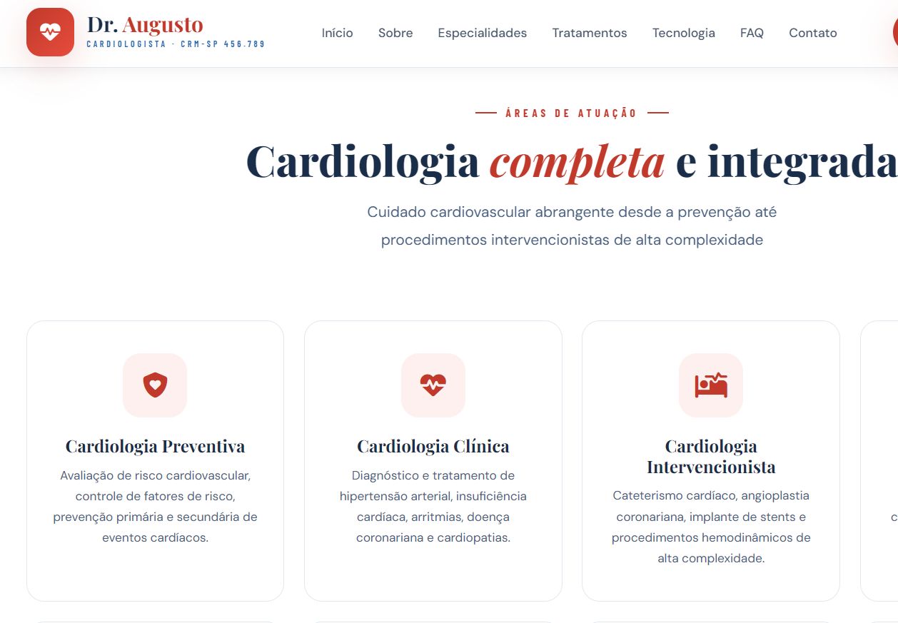 Site para clinica de cardiologia