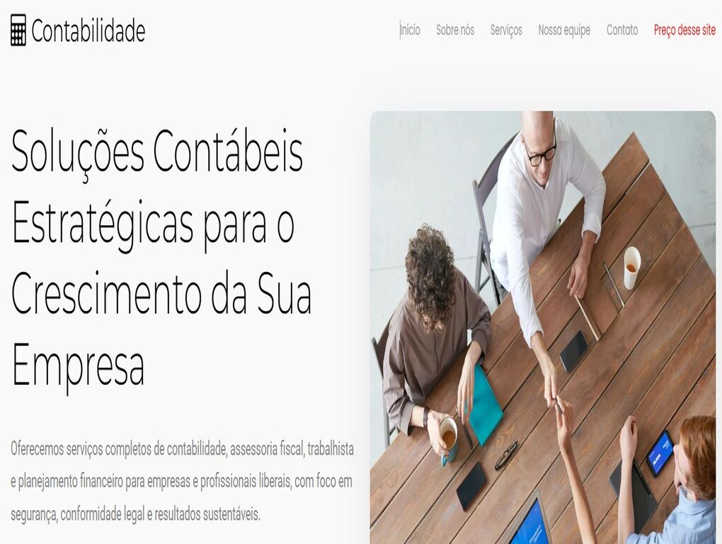 Site para escrit�rios de contabilidade