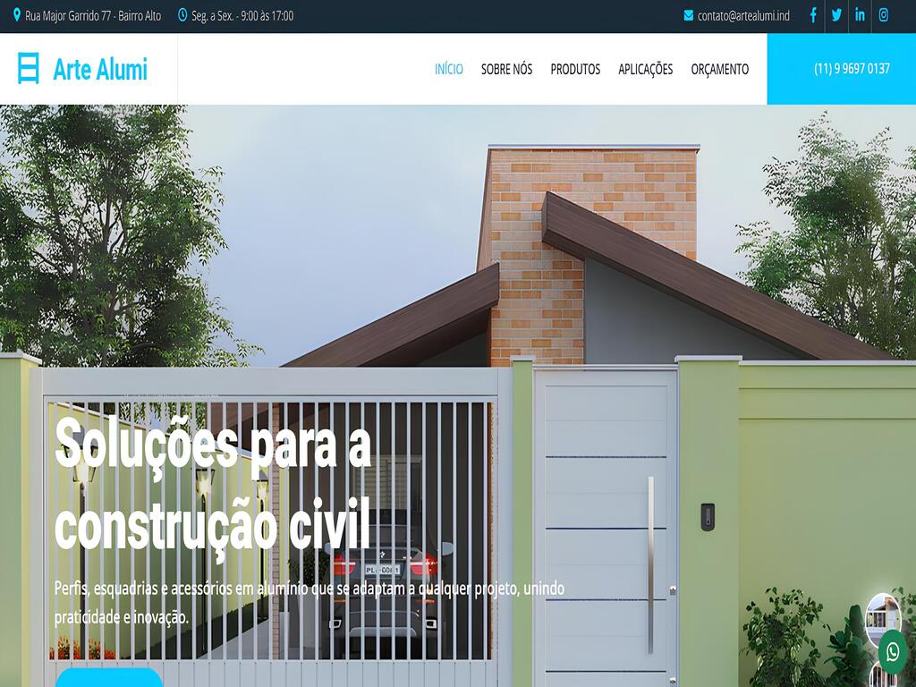 Site para fabricante de ferragens armadas