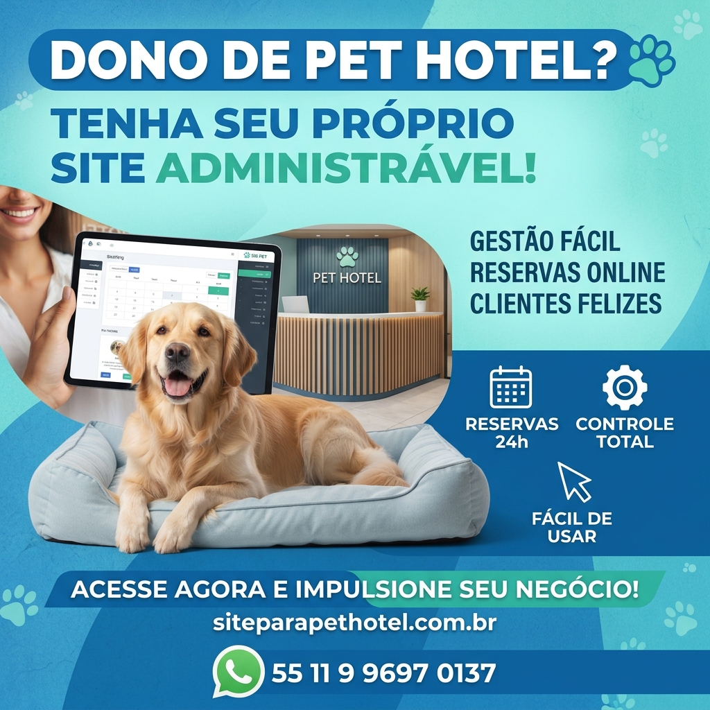 Site administrável para Hotel Pet